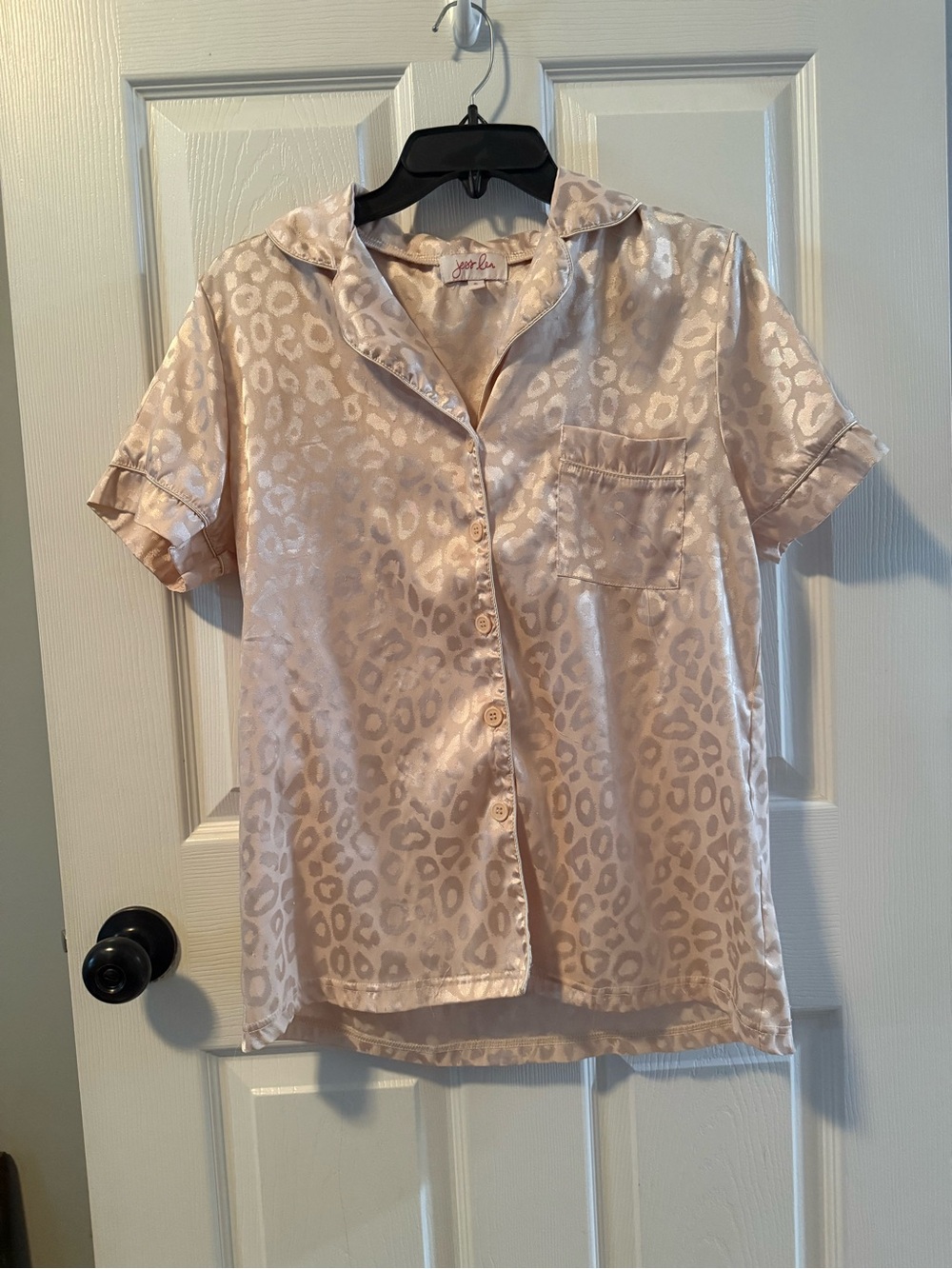 Pink Rose Cheetah Pajama Set Women’s S